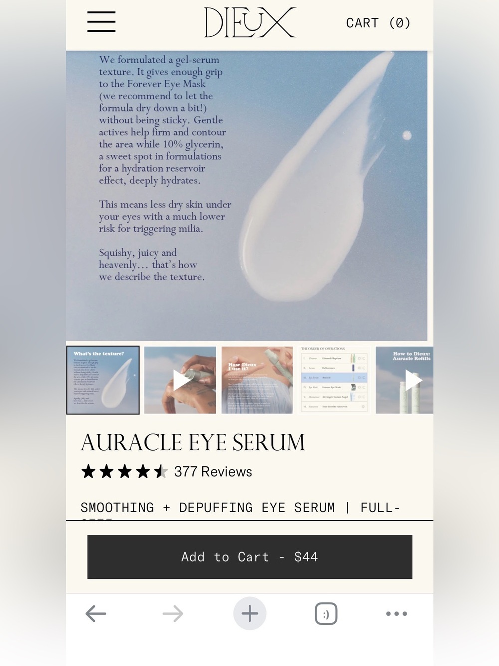 Dieux Auracle Reviving Eye Gel NEW - Picture 2 of 2